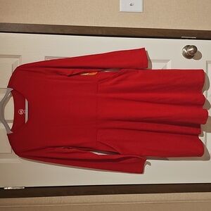Wonder Nation Girls XXL 18 Long Sleeves Red Dress with Pockets New